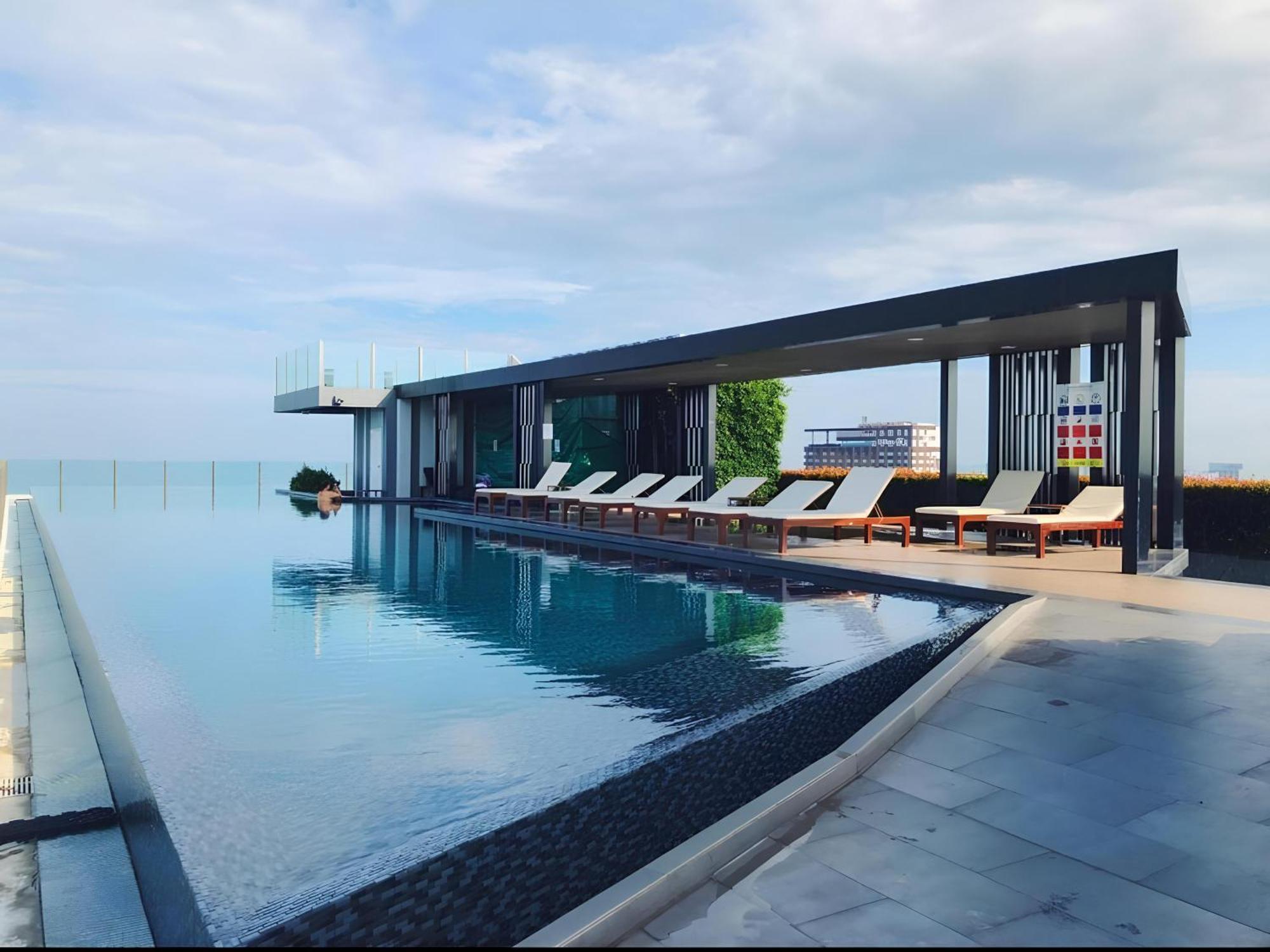 Central Pattaya - Sea View Large Balcony Condo With Infinity Pool المظهر الخارجي الصورة