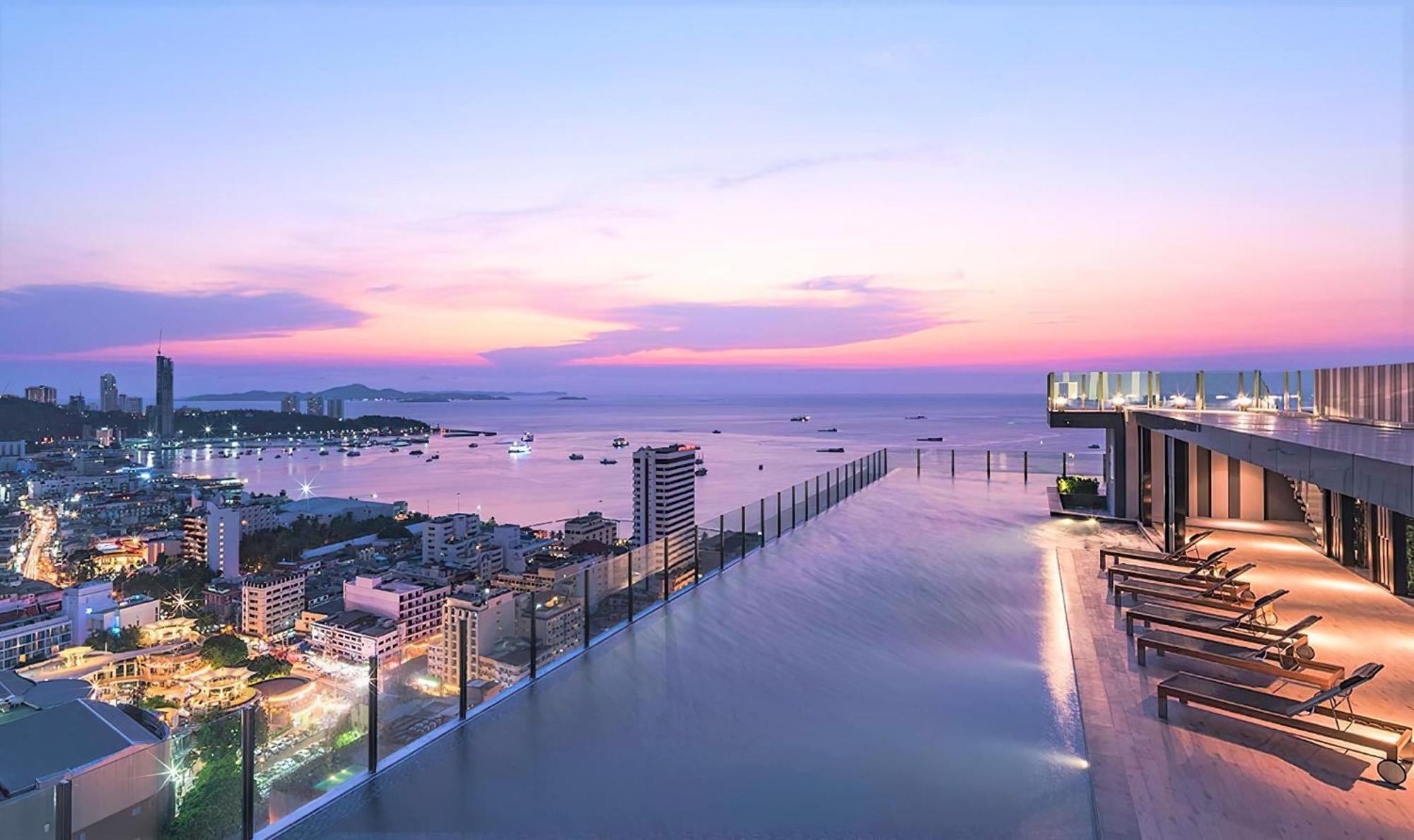 Central Pattaya - Sea View Large Balcony Condo With Infinity Pool المظهر الخارجي الصورة