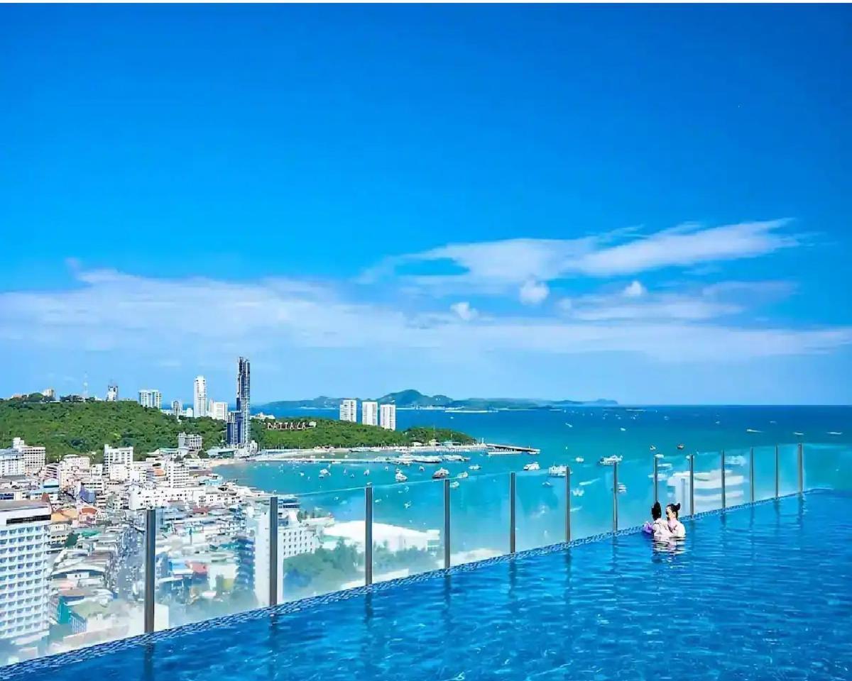 Central Pattaya - Sea View Large Balcony Condo With Infinity Pool المظهر الخارجي الصورة